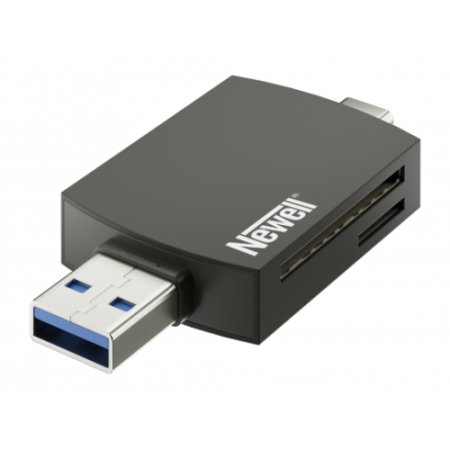 Newell OTG 4w1 3.0 - mini hub, czytnik kart pamięci (USB 3.0, USB-C, microSD, SD, 5Gbps)